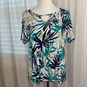 SJS Tan Cream Cut Out Short Sleeve Tee